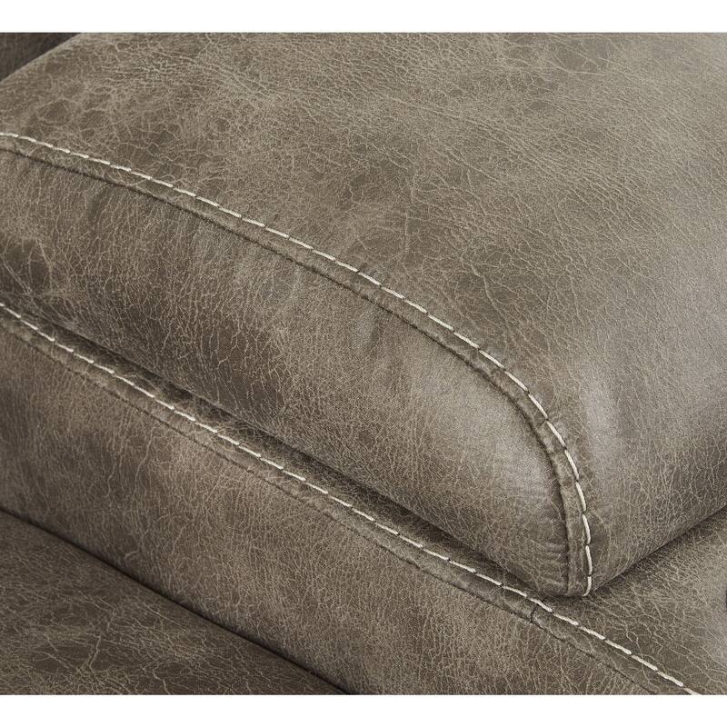 Signature Design by Ashley Ravenel Brown 4-Piece Power Reclining Sectional - 129"W x 93"D x 43"H