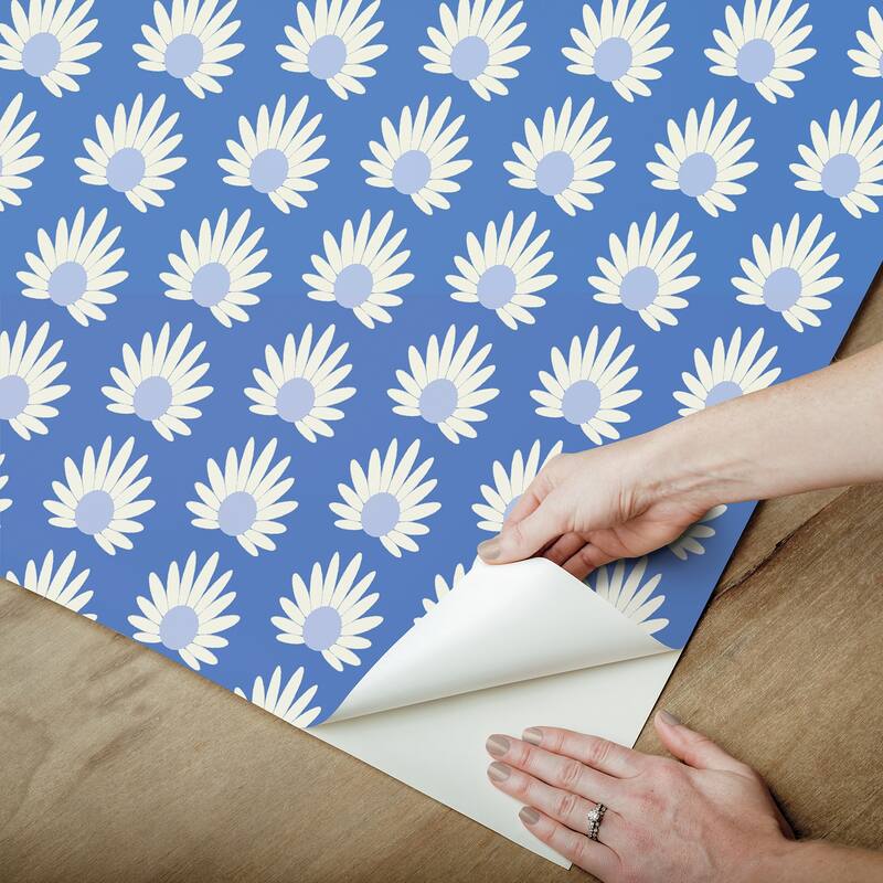 Scalamandre Azure Fleur Peel & Stick Wallpaper