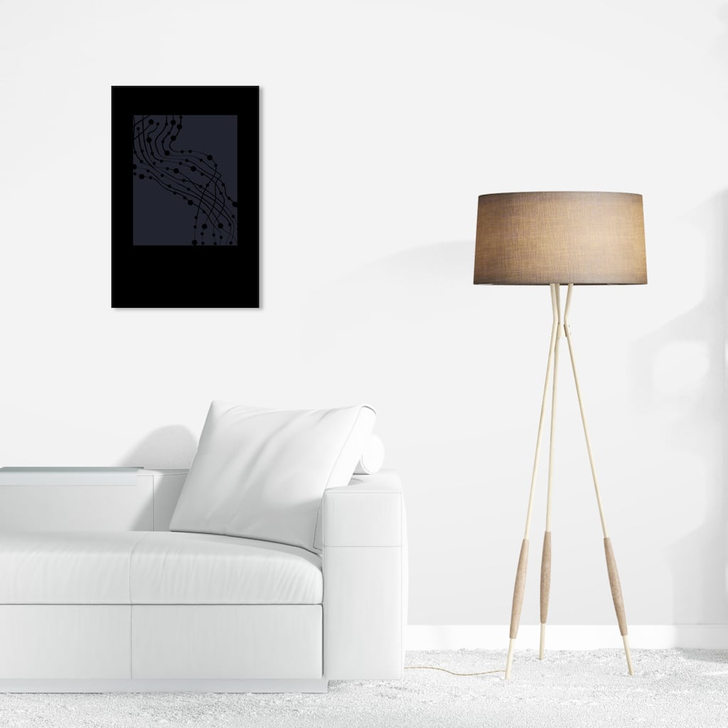 Wynwood Studio Canvas Advertising Art Boheme Abstract 12 Black and Tan Modern & Contemporary Wall Art Canvas Print