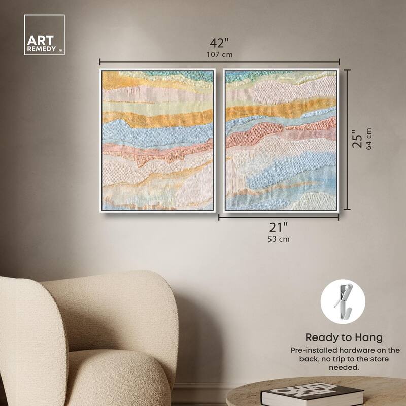 Morning Calm III Canvas Set of 2 by Art Remedy