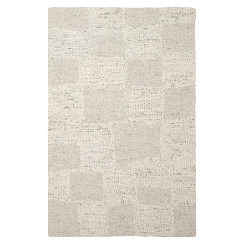 ECARPETGALLERY Hand Tufted Timeless Blue Wool Rug - 5'0 x 8'0