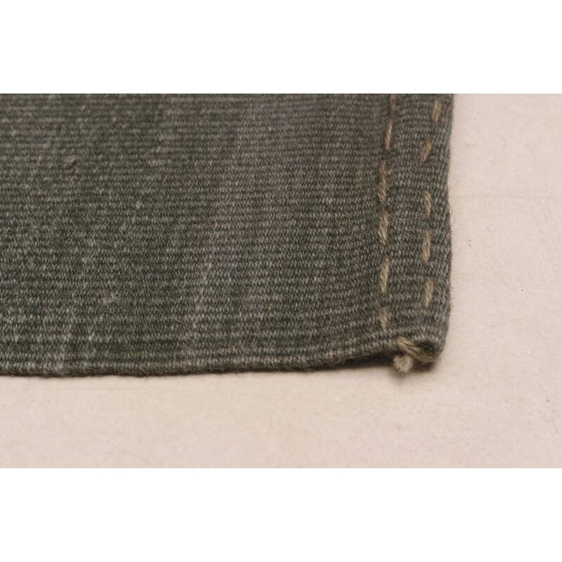 ECARPETGALLERY Flat-Weave Ankara FW Grey Wool Kilim - 9'8 x 13'0