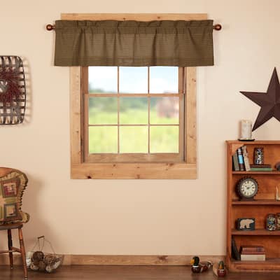 Tea Cabin Green Plaid Valance 16x60