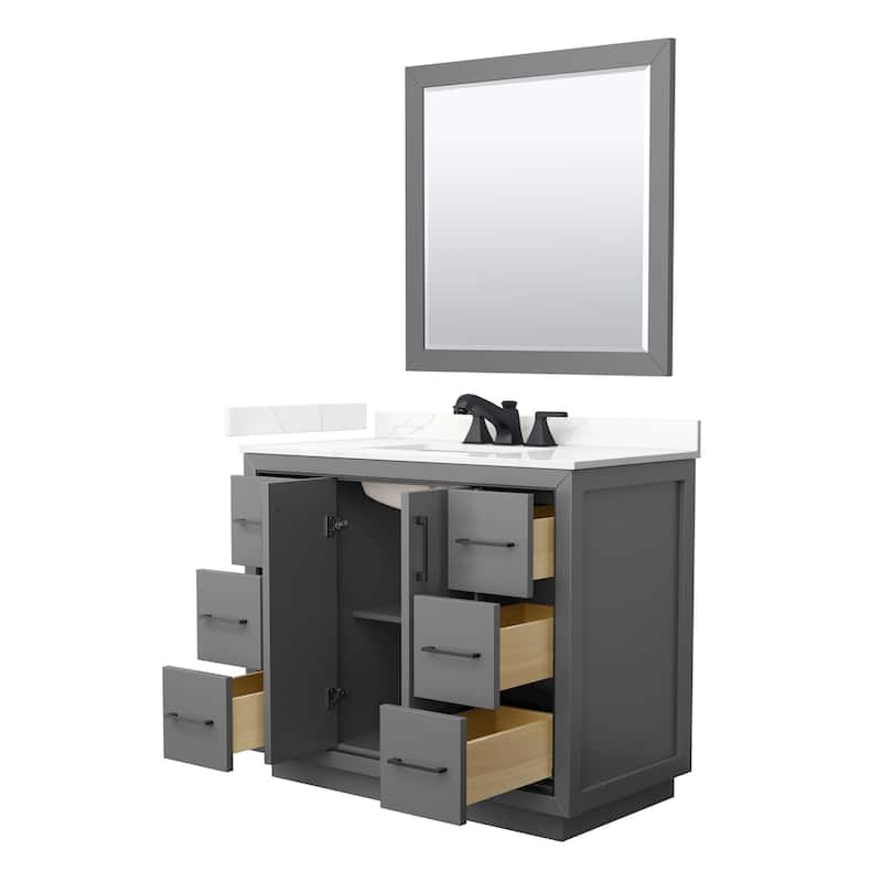 Wyndham Collection WCF111142S-QTZ-US3M34 Icon 42" Free Standing Single