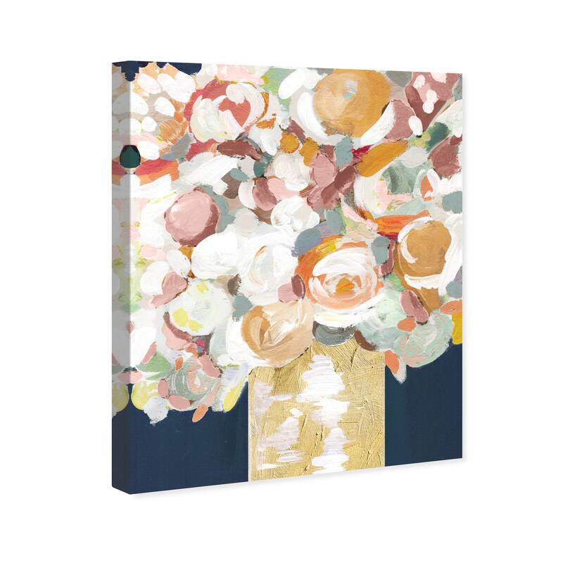 Wynwood Studio Canvas Floral and Botanical Love Bouquet White and Modern & Contemporary Wall Art Canvas Print