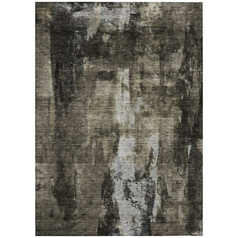 Machine Washable Indoor/ Outdoor Contemporary Chantille Rug