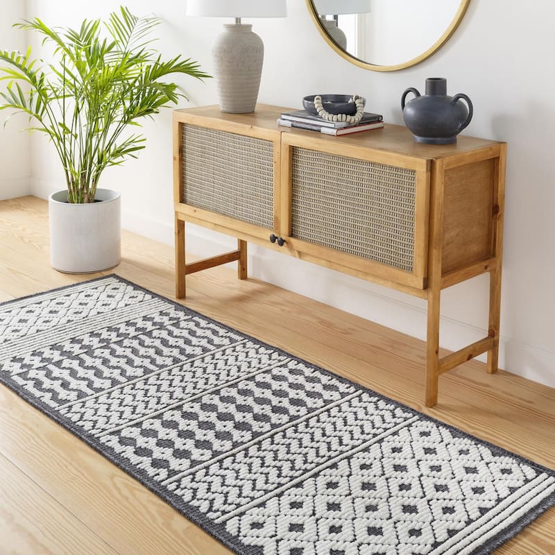 Livabliss Lyna Country Diamond Washable Area Rug