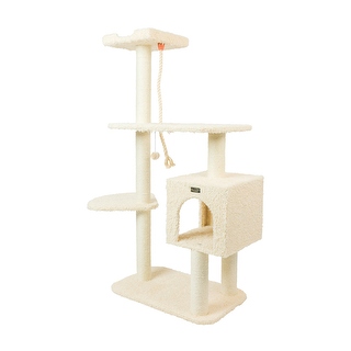 Faux Fur Covered Real Wood Cat Scratch Furniture 57