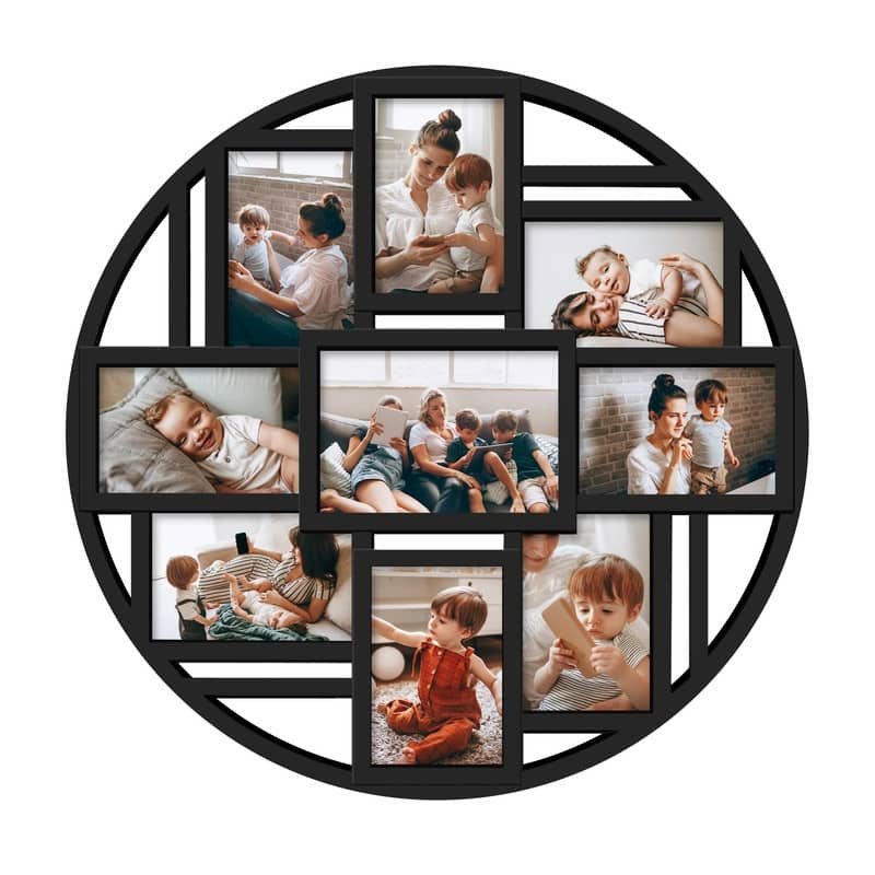 Hello Laura 9 Opening Round 4×6 Collage Wall Frame Multi Picture Photo Frame for Wall
