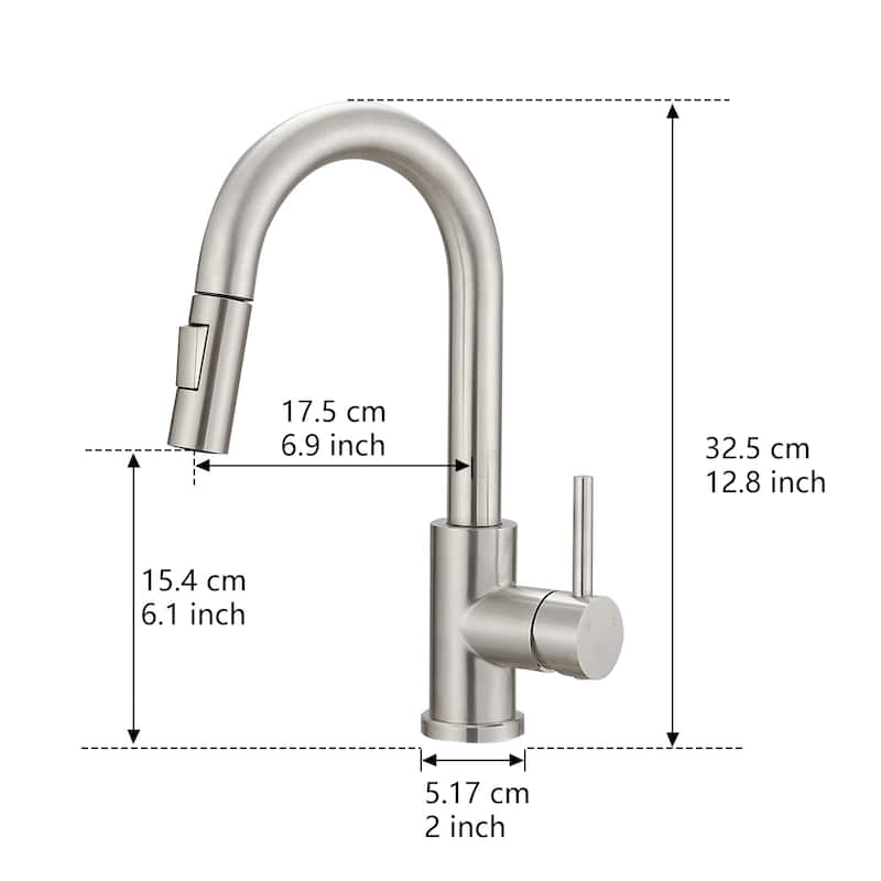 Single-Handle Pull Down Sprayer Kitchen Faucet