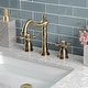 preview thumbnail 8 of 40, Heritage 8 in. Widespread Bathroom Faucet Antique Brass