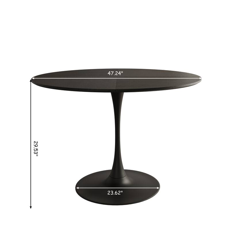 Modern Round Dining Table With Four Patchwork Tabletops