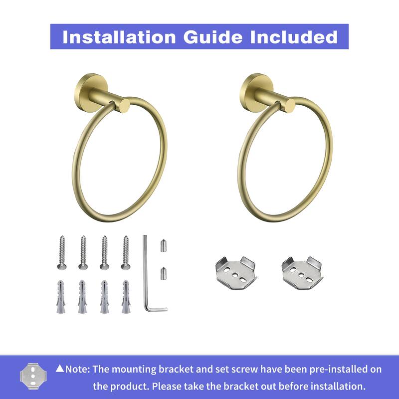 AITINKAN Bathroom Towel Ring Towel Holder Set of 2