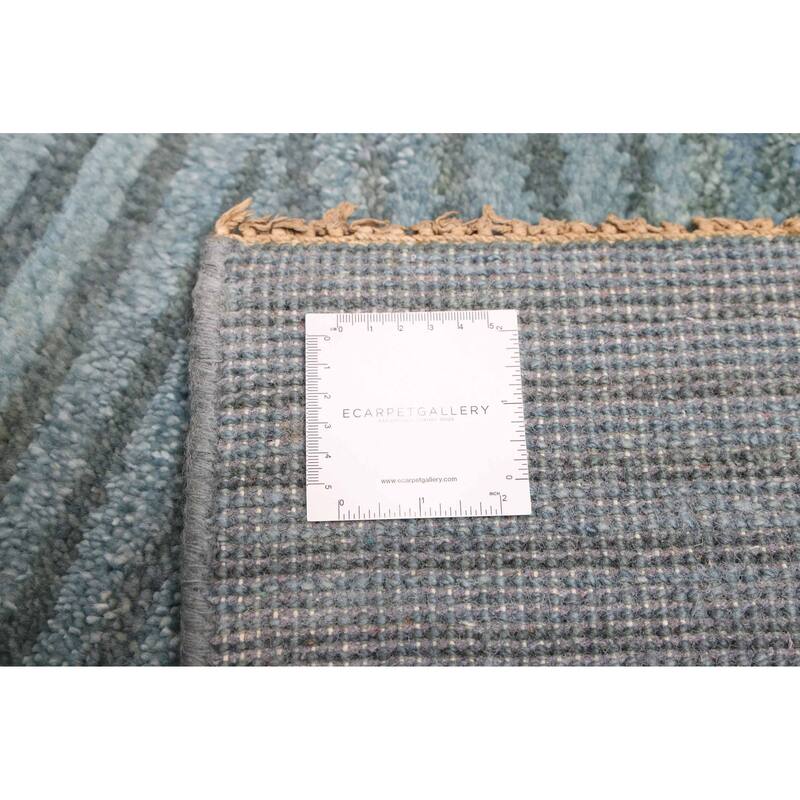 ECARPETGALLERY Hand-knotted Peshawar Ziegler Light Blue Wool Rug - 4'10 x 6'8