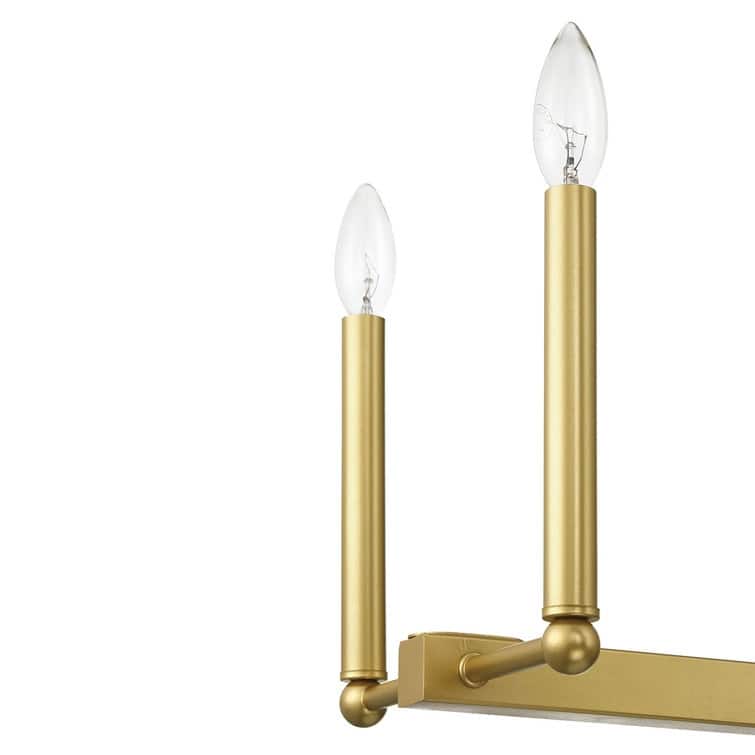 Acroma 8-lights 43.3In Dimmable Modern Gold Linear Chandelier for Dining Room - 43.3 inches