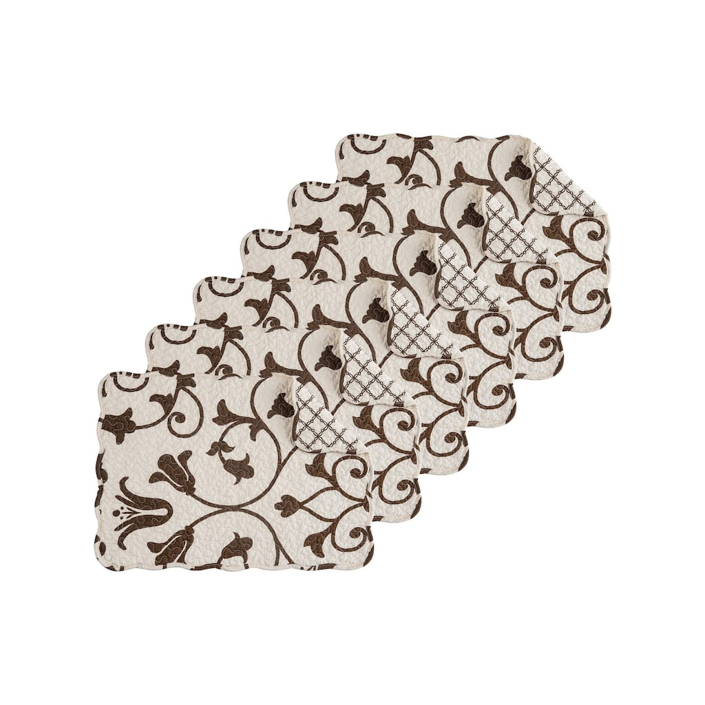 Sophia Quilted Placemat Set 6
