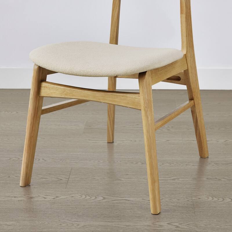 Spruce & Spring 5-Piece Modern Dining Table Set with Upholstered Chairs and Butterfly-Leg Base Table