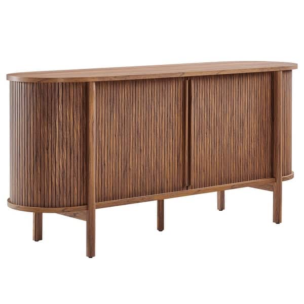 slide 2 of 11, Cadence 63" Curved Sideboard Walnut