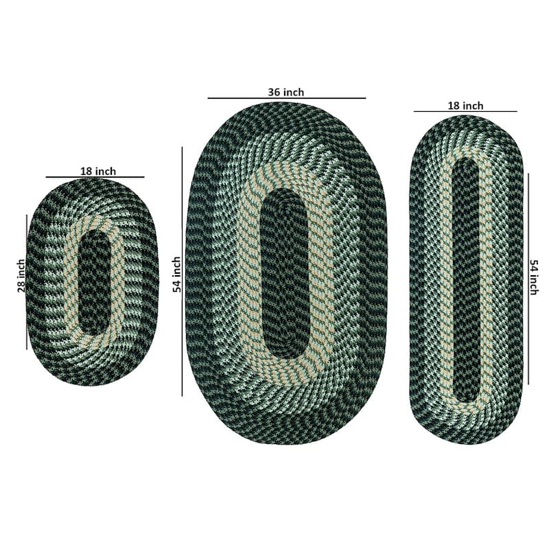 Better Trends Alpine Braid 100% Polypropylene Stain-resistant & Double-Sided Reversible Durable Indoor Area Utility Rug