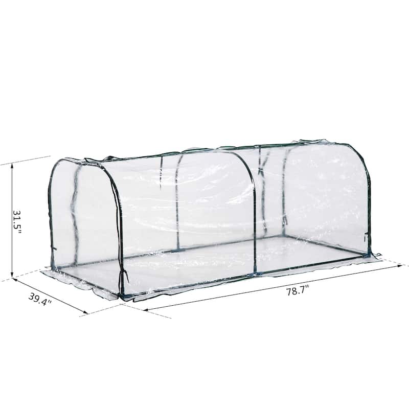 Outsunny 7'L x 3'W x 2.5'H Outdoor Portable Flower Plant Garden Greenhouse with Resistance to UV Rays & Good Ventilation