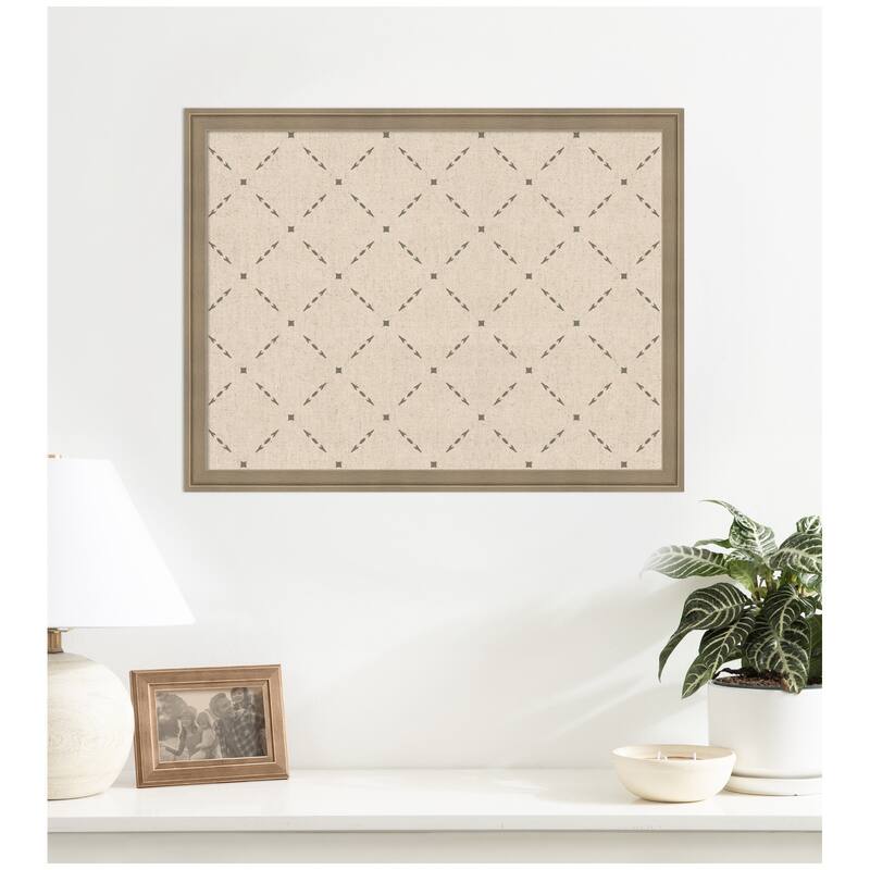 Kate and Laurel Pinboard Green Lattice Print