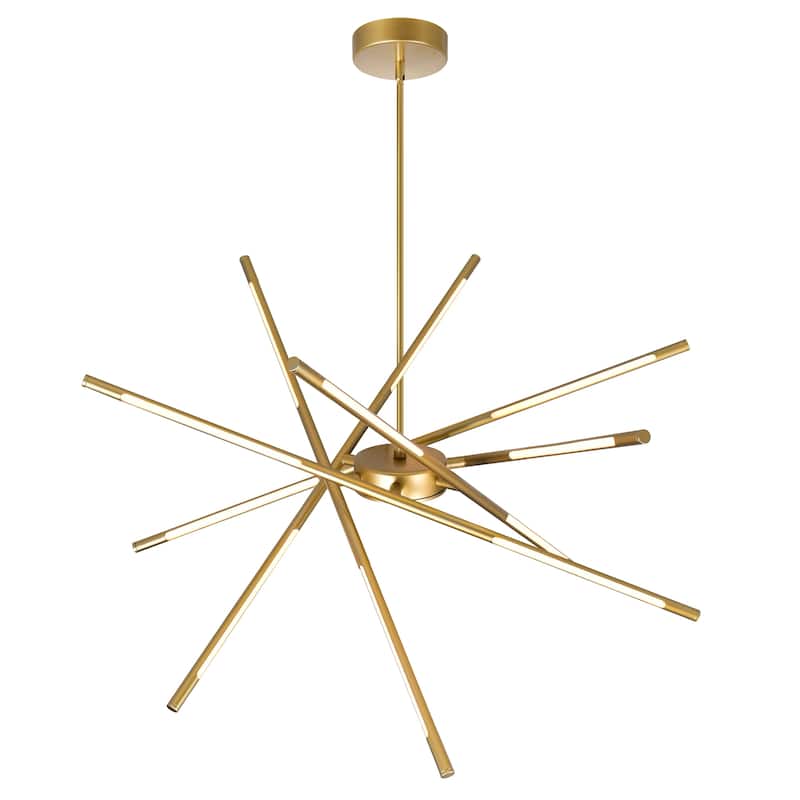 Oskil Integrated LED 31in Satin Gold Chandelier - Satin Gold