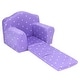 preview thumbnail 4 of 2, Sophia's - 18" Doll - Polka Dot Pull Out Chair Single Bed - Purple