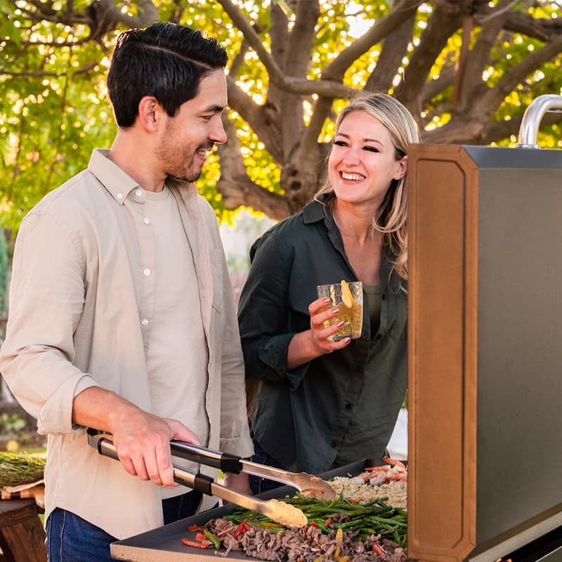 Nexgrill Daytona 3-Burner Propane Gas Griddle with Side Tables - Black