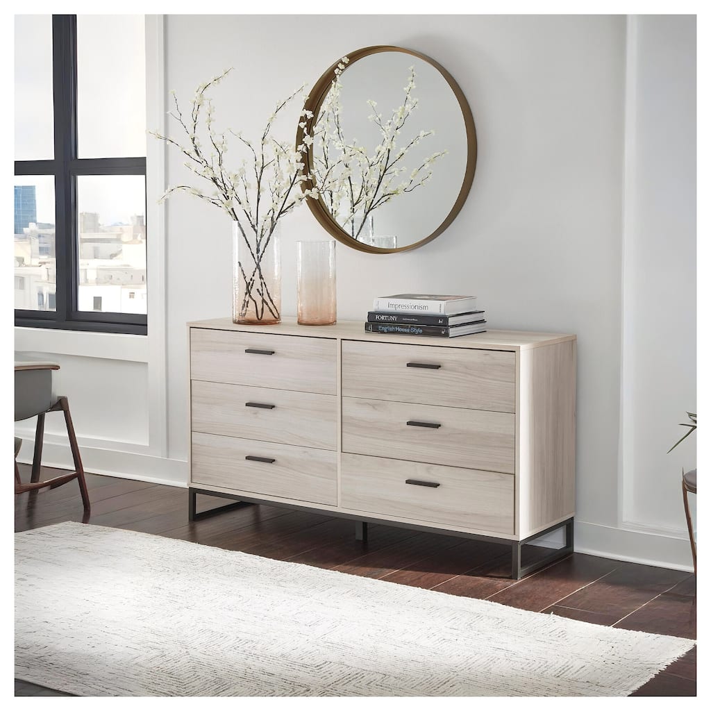 Ashley Furniture Socalle Light Natural 6 Drawer Dresser