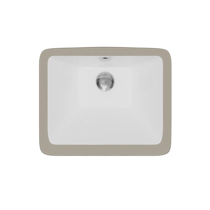 Karran 16-3/4" Undermount Vitreous China Bathroom Sink In White
