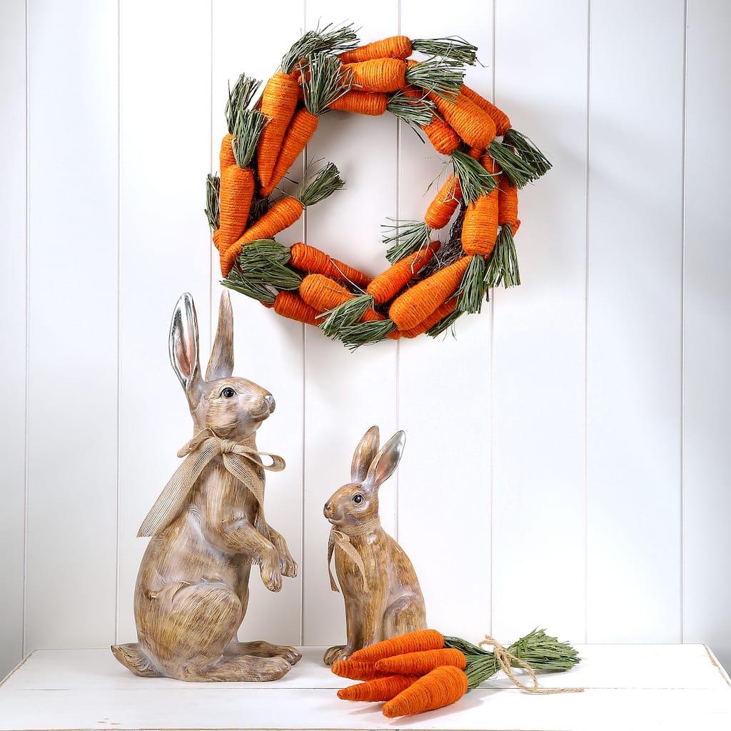 17"Jute Carrot Wreath