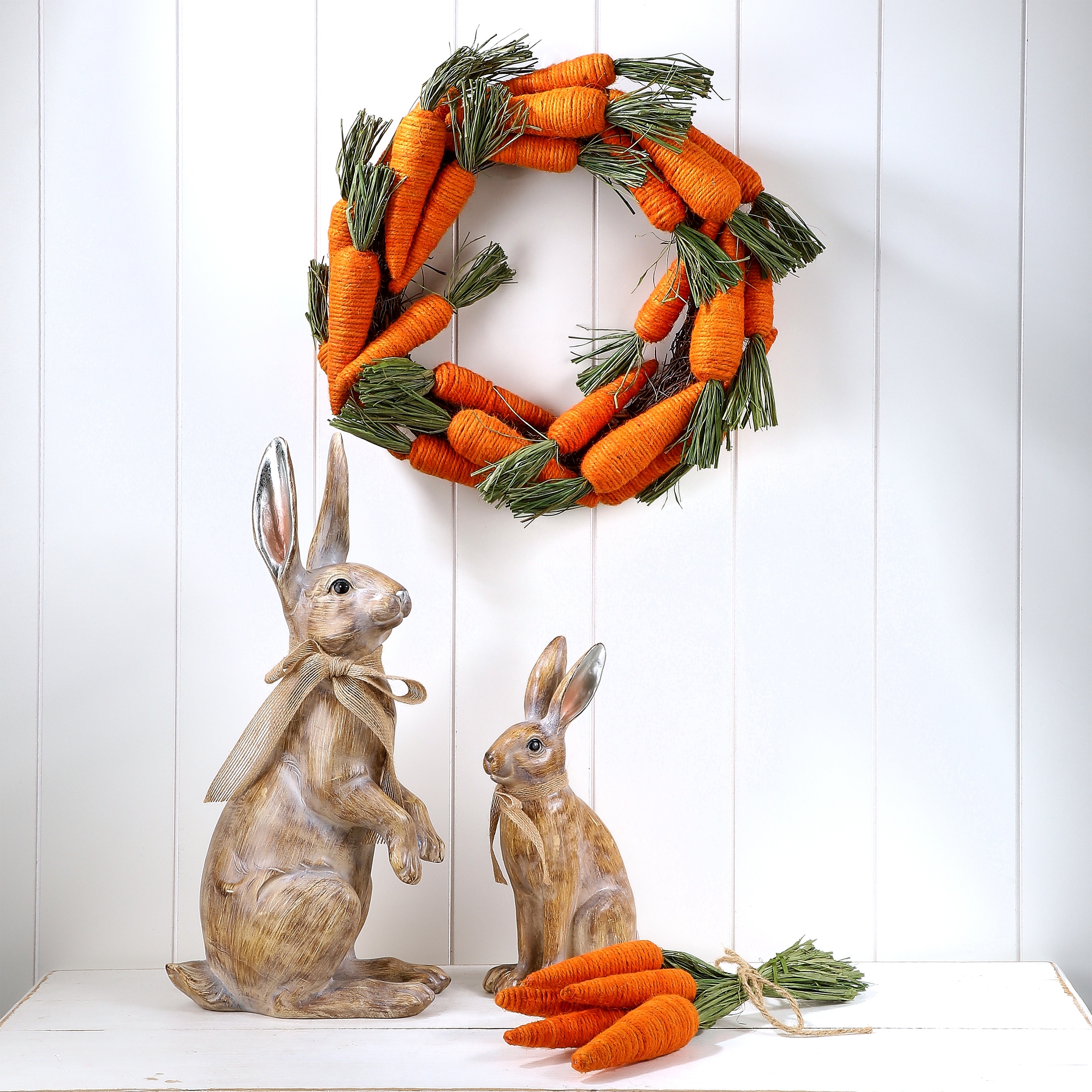 17"Jute Carrot Wreath