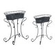 preview thumbnail 8 of 37, SAFAVIEH Hendrick Victorian Scroll Iron Outdoor Planter Set of 2. - 28.4" W x 15.4" D x 32.7 H