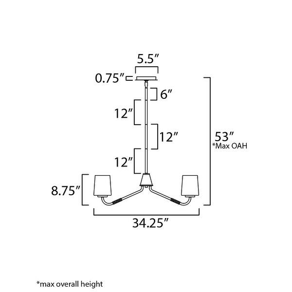 Maxim 12698WT Durham 8 Light 35" Wide Chandelier