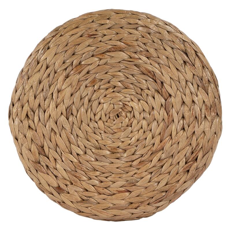 Tobias Rattan Natural Hyacinth Round 24" Counter Stool