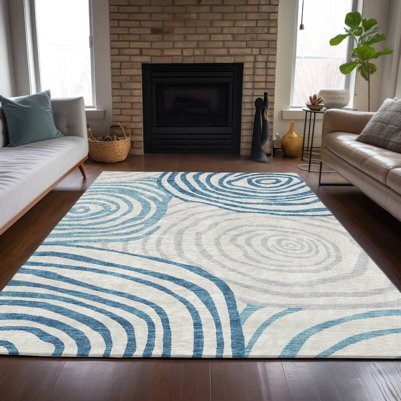 Machine Washable Indoor/ Outdoor Chantille Contemporary Dimensions Rug