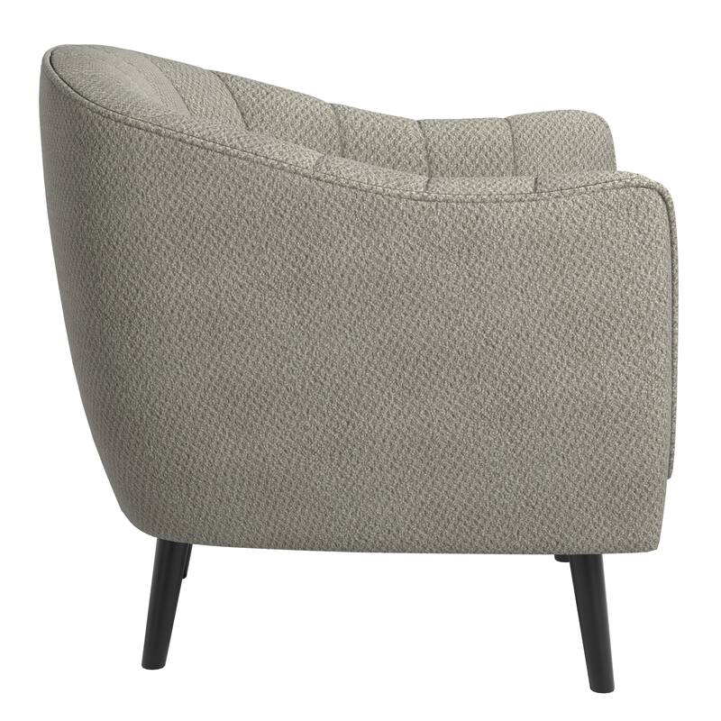 Neath Mid-Century Channel-Tufted Accent Chair with Removable Cushion Cover by iNSPIRE Q Classic