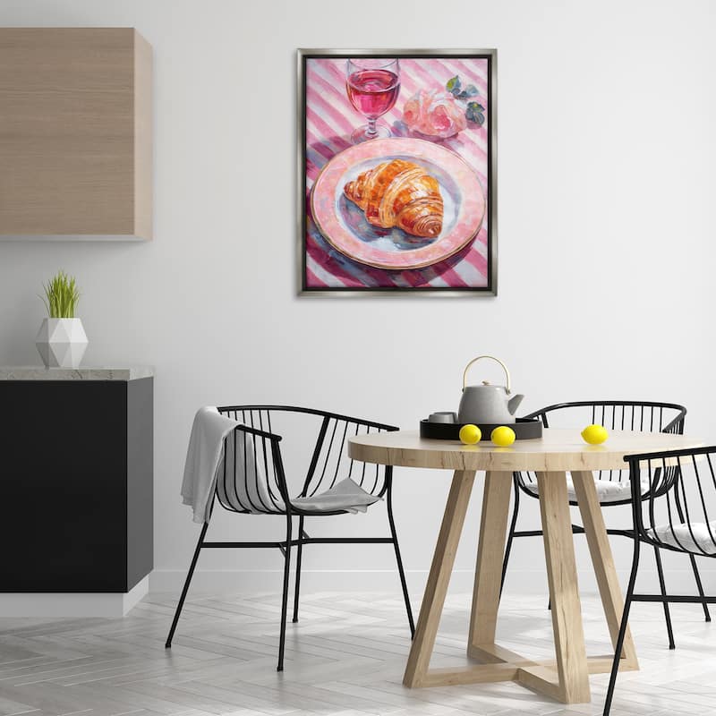 Stupell Pastel Brunch Meal Framed Floater Canvas Wall Art Design By Lil' Rue