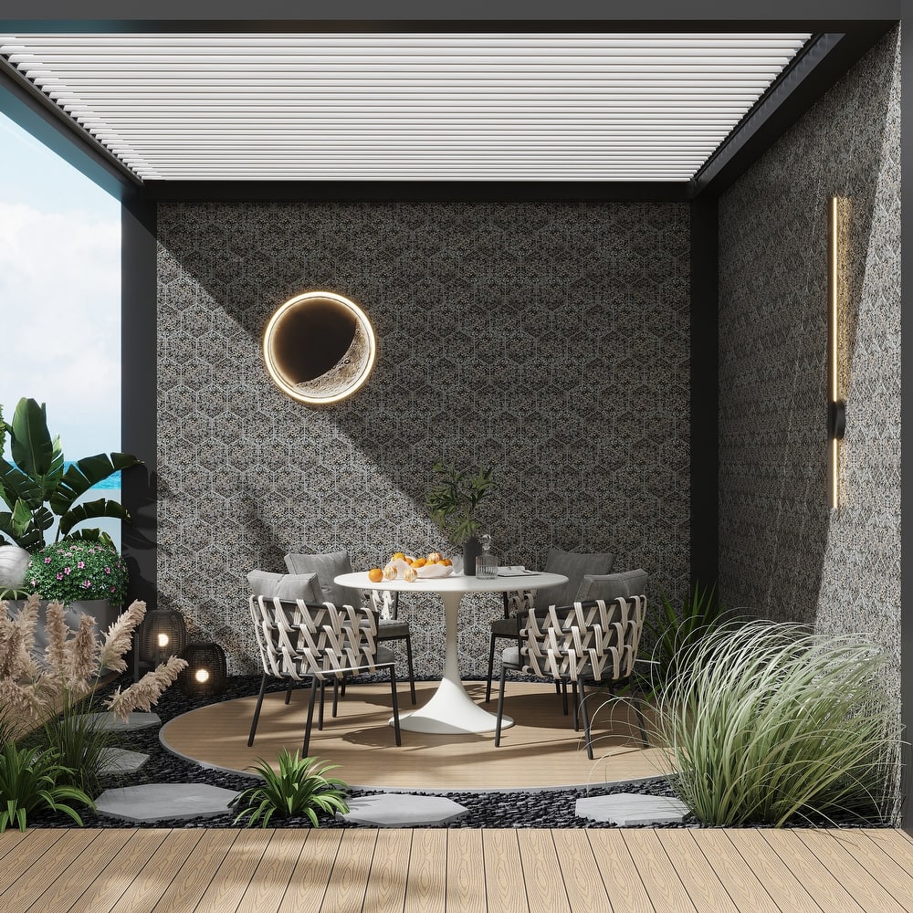 Amalfi 9x8 in. Glossy Shell, Terrazzo Hexagon Wall and Floor Tile (1.8 sq ft/case, 5-Pack)