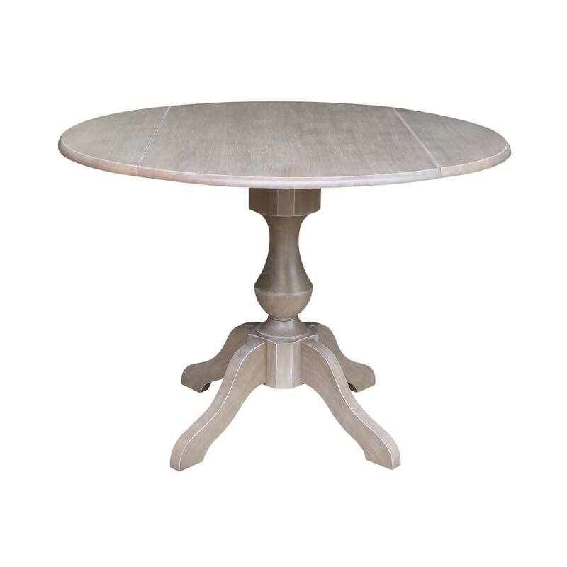 42" Round Dual Drop Leaf Pedestal Table