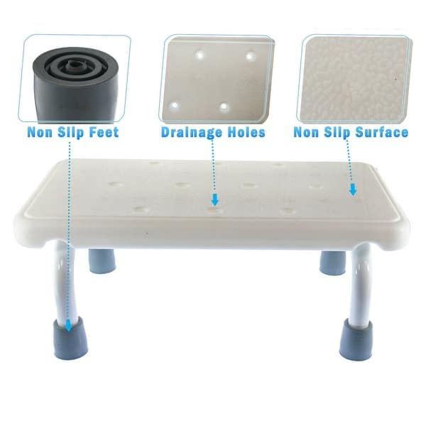 Medical Stepping Stool Bathroom Shower Drainage Holes Non Slip Foot ...