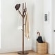 preview thumbnail 11 of 140, Tree-branch Rubberwood Freestanding Coat Rack with Hooks