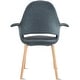 preview thumbnail 61 of 71, Organic Upholstered Fabric Modern Armchair with Natural Wooden Legs for Dining Room Office or Accent Lounge Side Chair