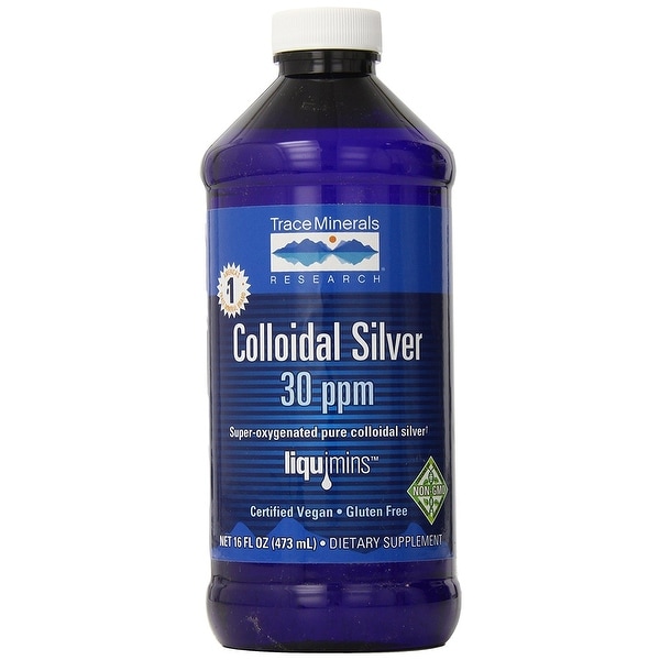 Trace Minerals Super Oxygenated Colloidal Silver 30 ppm - 16 oz | Immune Function