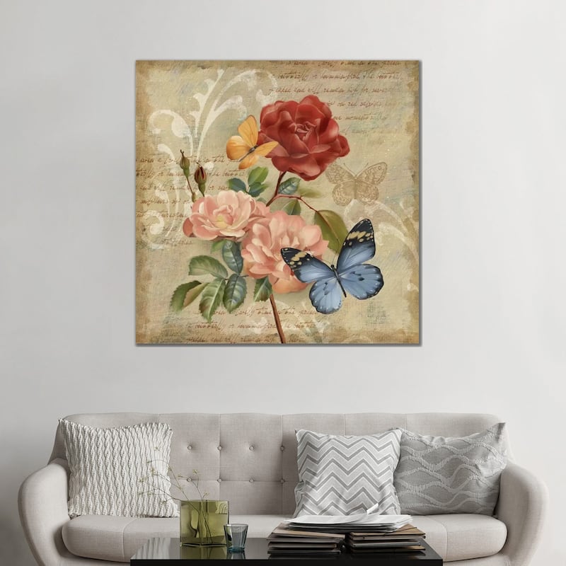 iCanvas "Butterfly Botanical II" by Conrad Knutsen Canvas Print