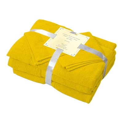 100% Ringspun Cotton Absorbent | 600 GSM | 6-Piece Bathroom Towel Set | Absorbent & Quick Dry - 27''x54''