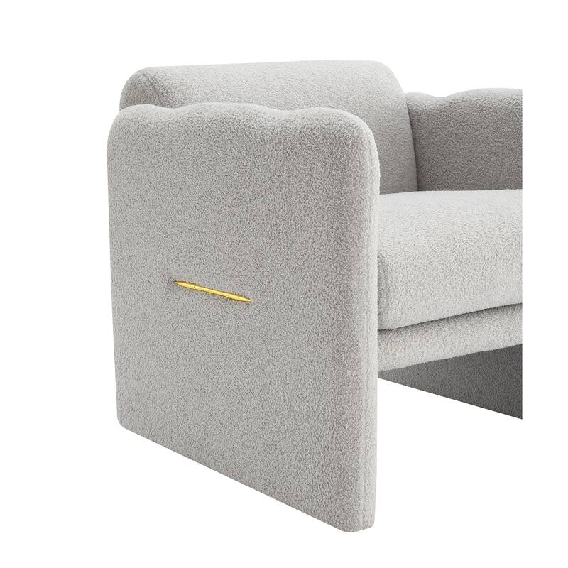 Stylish Living Room Decorative Chair Vanity Chair Side Chair, Light Grey Entrance Chair Upholstered Armchair Sofa Chair
