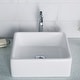 preview thumbnail 12 of 17, Kraus Elavo 15 inch Square Porcelain Ceramic Vessel Bathroom Sink