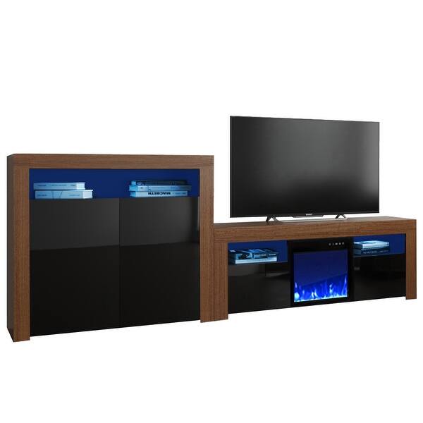 Shop Milano Set 145ef 2d Electric Fireplace Modern Wall Unit