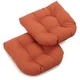 preview thumbnail 16 of 70, 19-inch Twill U-shaped Chair Cushion (Set of 1, 2, or 4) - 19 x 19 Set of 2 - Spice